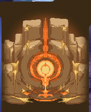 A gate of molten stone